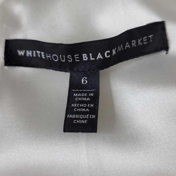 WHBM Fit N Flare Dress Size 6 White Pink Floral Sleeveless Back V Neck Lined New - Picture 7 of 11